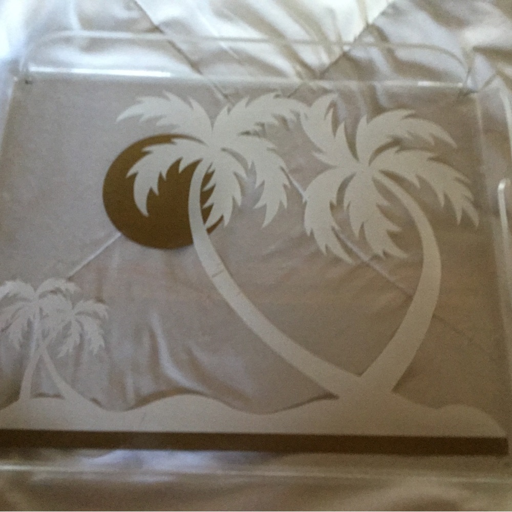 Vintage HJ Stotter Acrylic serving tray and 6 glasses - Picture 6 of 6